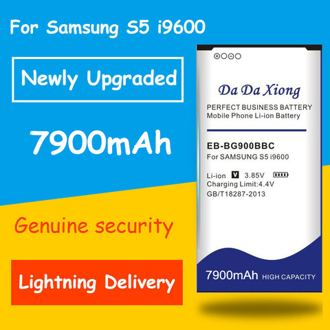 Free shipping 7900mAh EB-BG900BBC/EB-BG900BBE Battery for Samsung Galaxy S5 I9600 g910L/910S/910K/G9006V/G9008V/G9009D/G900 ► Photo 1/6