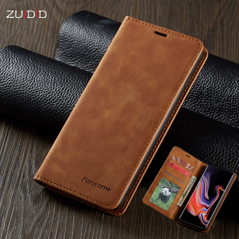 Magnetic Flip Leather Phone Case For Samsung Galaxy S10 S9 S8 Plus A10 A20 A20E A30 A40 A50 A60 A70 A80 A90 Note10 9 Plus Coque ► Photo 1/6