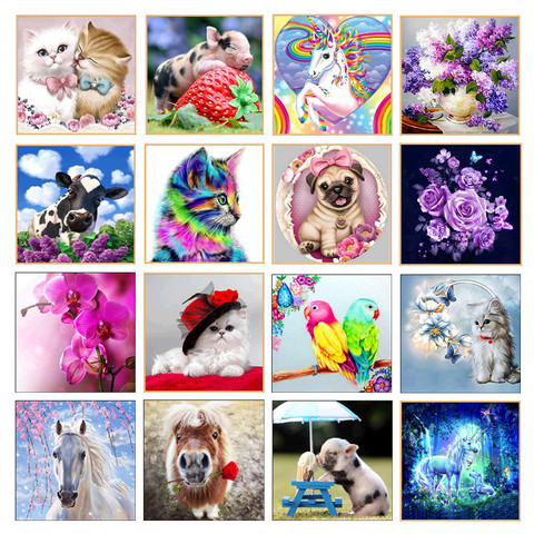 5D DIY diamond painting painted cartoon animal mosaic embroidery animal cross stitch embroidery crafts home decoration ► Photo 1/6