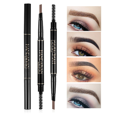 HANDAIYAN Eyebrow Pencil 2 in 1 Auto Waterproof Eye Makeup Brow Shades Brush Maquillaje Sombrancelha Long Lasting Eyebrow Pencil ► Photo 1/6