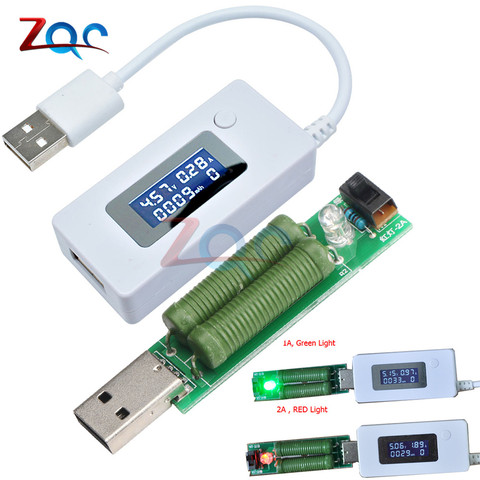 LCD USB Tester Detector Voltmeter Ammeter Mobile Power Charger Capacity Meter Voltage Current Charging Monitor USB load resistor ► Photo 1/6