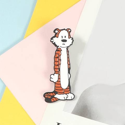 Naughty Tiger Enamel Pins Brooches Badges Lapel pin Creative Animal Pins For Clothes Backpack Pins Jewelry gift for Kids friends ► Photo 1/6