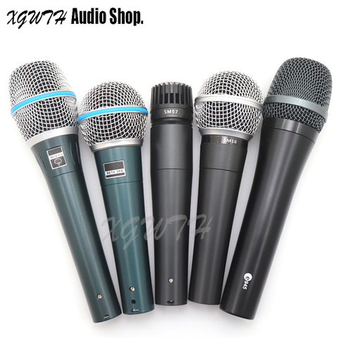 Wired Handheld Dynamic Cardioid Unidirectional Vocal Microphone with Mic Clip for BETA58A BETA87A SM58 SM57 E945 for DJ Karaoke ► Photo 1/5