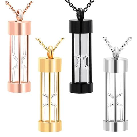 Eternity Memory Hourglass Urn Necklace Memorial Cremation Jewelry Stainless Steel Pendants Locket Holder Ashes for Pet/Human ► Photo 1/6