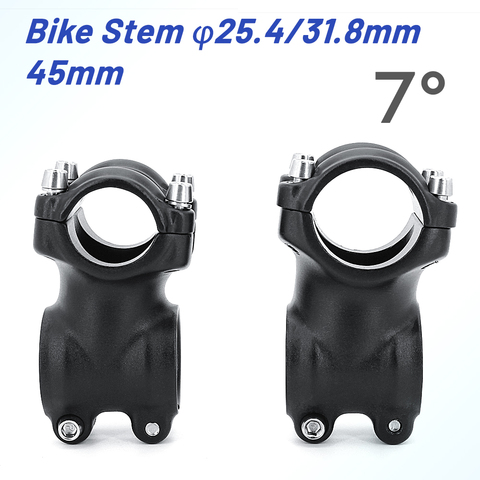 MTB Short Stem 7 Degree 45mm Ultralight Stem Aluminum 25.4/31.8mm Mountain Road Bicycle Stem Matte Stem Bike Stem Bicycle Parts ► Photo 1/6