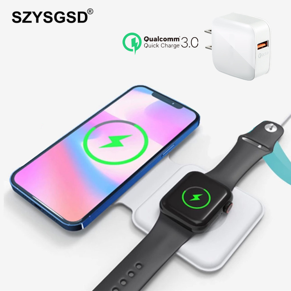 Price History Review On Original Mag Magnetic Safe Wireless Duo Charger For Apple Iphone 12 Mini 11 Pro X Xs Max Qi 3 0 Charging For Airpods Watch Aliexpress Seller