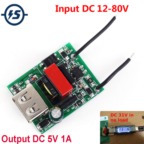 Buck Converter Stabilizer DC-DC Step Down Module 12V 24V 36V 48V 72V to 5V 1A USB Galvanic Isolated Power Supply ► Photo 1/6