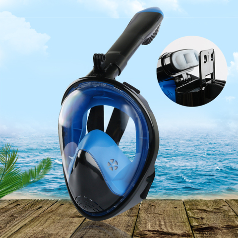 Adult Novice Scuba Diving Mask Full Face Anti Fog Underwater Snorkel Mask Set Swimming Mask for Gopro Camera(Myopia lens option) ► Photo 1/6