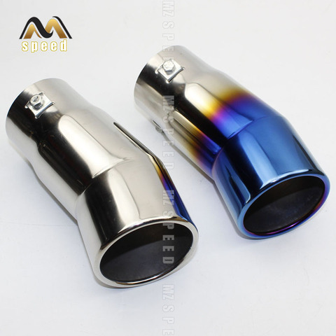 Universal Car Rear Round Exhaust Pipe Tail Muffler Tip Chrome Stainless Steel Automobile Muffler Tip Replacement For Auto Acce ► Photo 1/6