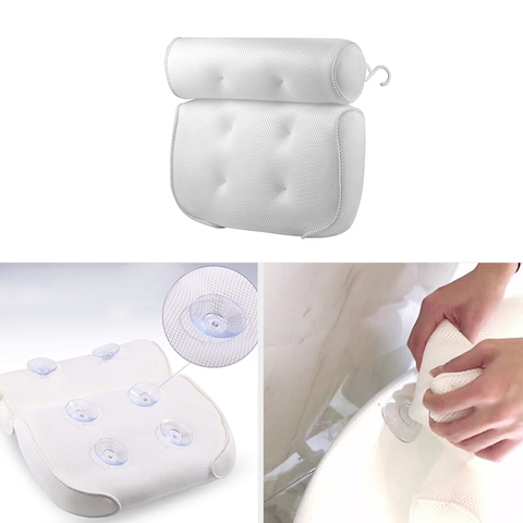 3D Mesh Spa Cushion Bath Tub Spa Pillow Non-Slip Bathtub Head Rest Pillow With Suction Cups For Neck And Back Bathroom Supply ► Photo 1/6