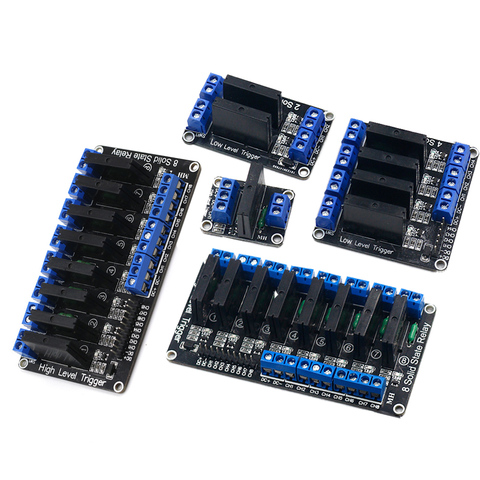 5V 1/2/4/6/8 Channel Solid State Relay Module Hight / Low Level SSR G3MB-202P 240V 2A Output with Resistive Fuse For Arduino ► Photo 1/6