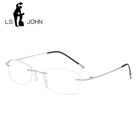 LS JOHN Memory Titanium Reading Glasses Men Anti Blue Rays Presbyopia Antifatigue Eyewear 1.0 1.5 2.0 2.5 3.0 3.5 4.0 for Reader ► Photo 1/6