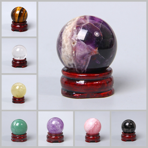 20-50 mm Natural raw minerals quartz sphere ball purple Amethysts yellow Citrines crystal stone sphere ball Decorative ornaments ► Photo 1/6