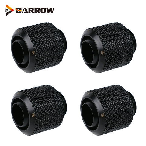 4PCS, Barrow G1/4“ 10X13MM,10X16MM Hose Tube Hand Compression Fittings ,Soft Pipe Extend Connector For Computer Case ,THKN-3/8 ► Photo 1/6