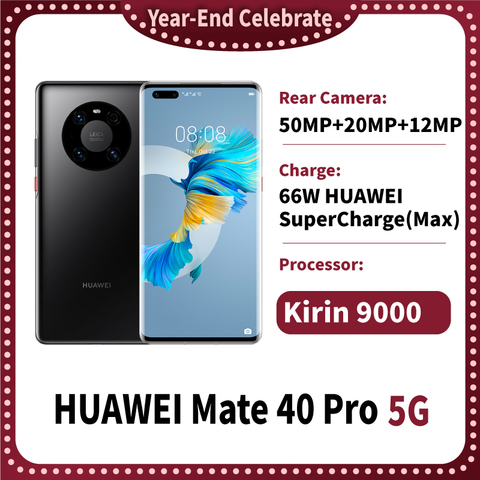 STOCK HUAWEI Mate 40 Pro 5G Mobile Phone 6.76 inch 90Hz Curved Screen Kirin 9000 Octa Core 5nm crafts 50MP Ultra Vision Camera ► Photo 1/6