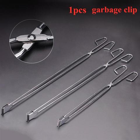 60cm Garbage Clip Stainless Steel Pick Up Tool Long Garbage Clip Scissor Shape Scissor Tongs Barbecue Accessories Outdoor Gadget ► Photo 1/6