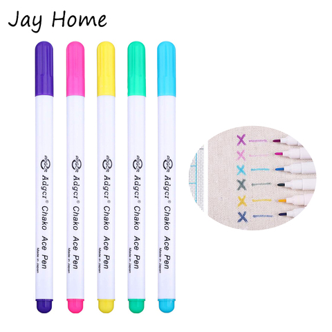 1/5Pcs Disappearing Ink Fabric Marker Pen Embroidery Water Erasable Pen for Quilting Dressmaking DIY Craft Sewing Accessories ► Photo 1/6