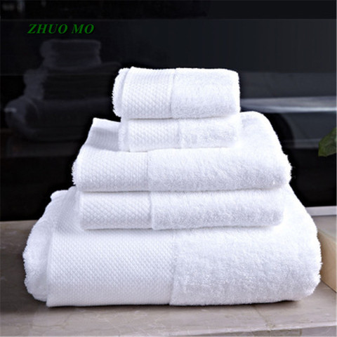 White Large Bath Towel, 100% Cotton, Thickened 5 Stars Hotel Face
