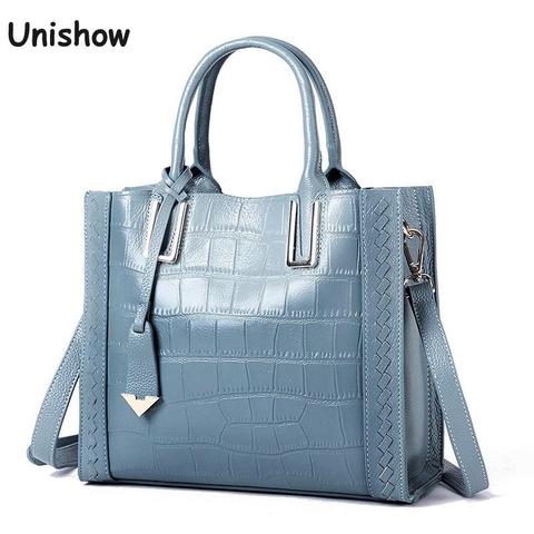 Stone Pattern Genuine Leather Women Shoulder Bag 2022 Female Leather Totes Bag Luxury Women Leather Handbag Brand Designer ► Photo 1/6