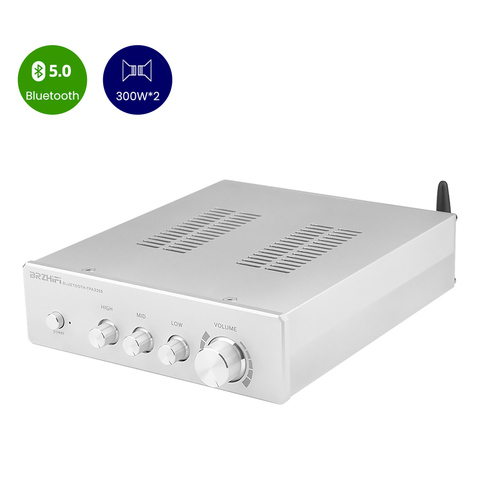 BRZHIFI TPA3255 QCC3003 Bluetooth 5.0 High Power Amplifier 300W+300W 2.0 Channel Hifi Stereo Class D Audio Digital Amplifier ► Photo 1/6