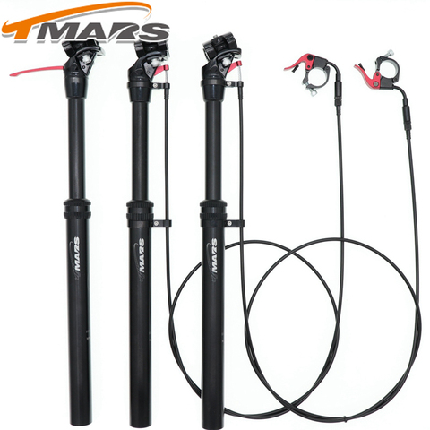 Tmars Dropper Seatpost Adjustable Height 27.2  mm Remote Control Mechanical Seat Post Bike MTB 28.6 30.1 30.4 30.9 31.6 110mm ► Photo 1/6