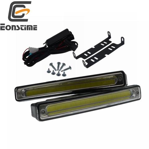 Eonstime 2pcs 16cm Ultra Bright 8W COB Waterproof Daytime Running Lights 6500K Car DRL lamp Fog 12V/24V off light Current Driver ► Photo 1/6