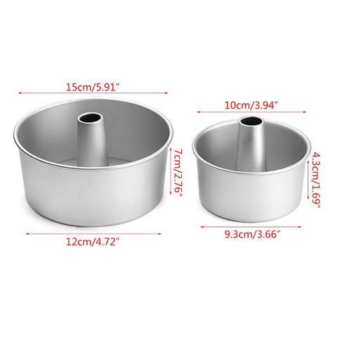 4inch 6inch Aluminum Alloy Round Chiffon Cake Pan Removable Bottom Hollow Chimne B85C ► Photo 1/6