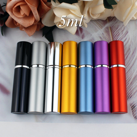 Print Logo 1PC 5ml 10ml Portable Mini Perfume Glass Bottle Travel Aluminum Spray Atomizer Empty Metal Parfume Atomiser Sprayer ► Photo 1/6