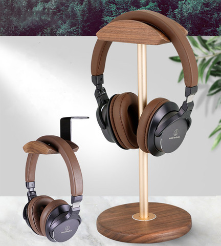 Universal Wood Headphone Stand Creative Display for bracket for Headset Simple Holder Rack Hang Non-slip Space Saving ► Photo 1/6
