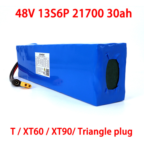 48V 30Ah 21700 13S6P Lithium ion battery Scooter Battery 54.2v 30000mah Electric Bike Battery with BMS Protection ► Photo 1/4