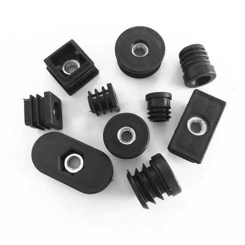 16 pieces M8 M6 plastic furniture legs hole plug with nut black blind hole end cover chair leg cover protective cover furniture ► Photo 1/6