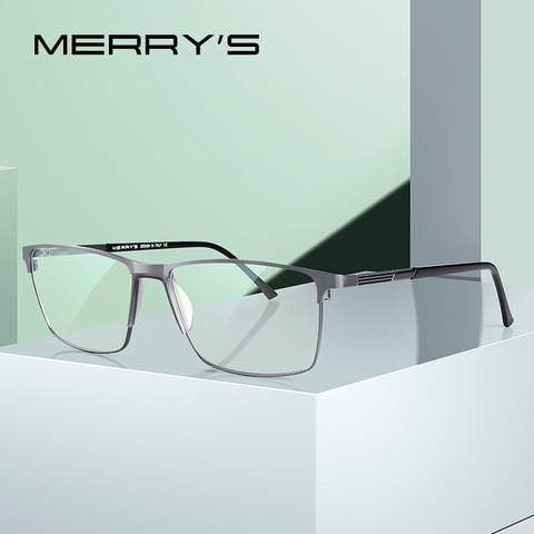 MERRYS DESIGN Men Anti Blue Ray Light Blocking Glasses UV400 Glasses For Computer Titanium Alloy Glasses S2170FLG ► Photo 1/6