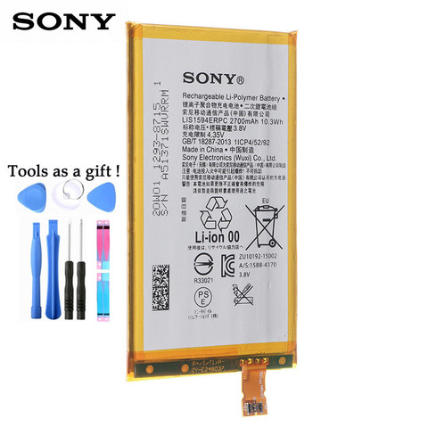 Sony Original 2700mAh LIS1594ERPC Battery For SONY Xperia F5321 Z5C Z5 mini E5823 Z5 Compact Genuine C6 F3216 F3215 F3216Xc ► Photo 1/2