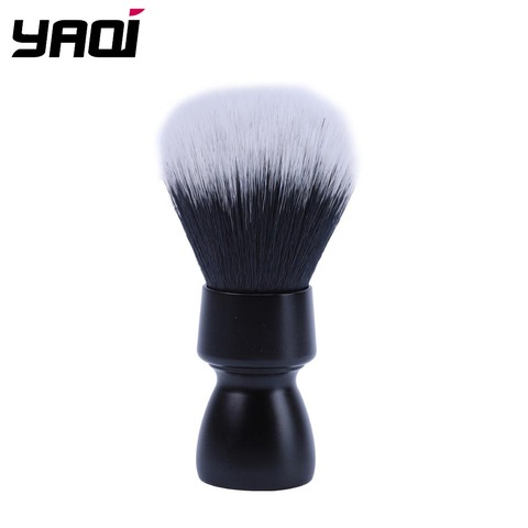 Yaqi Black Color Heavy Metal Handle Synthetic Hair Tuxedo Knot Shave Brush for Men Shaving ► Photo 1/6