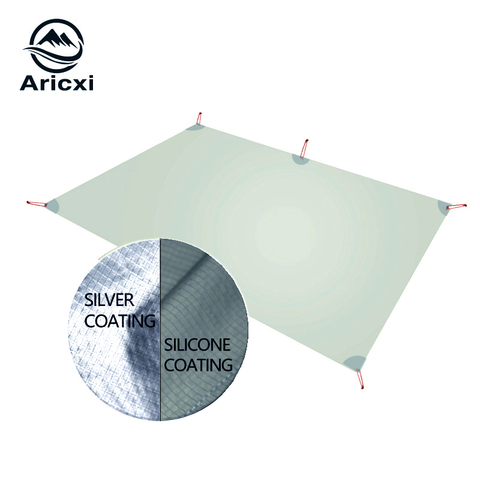 Aricxi Ultralight Tarp Lightweight MINI Sun Shelter Camping Mat Tent Footprint 15D Nylon Silicone silver coated enda Para Carro ► Photo 1/4