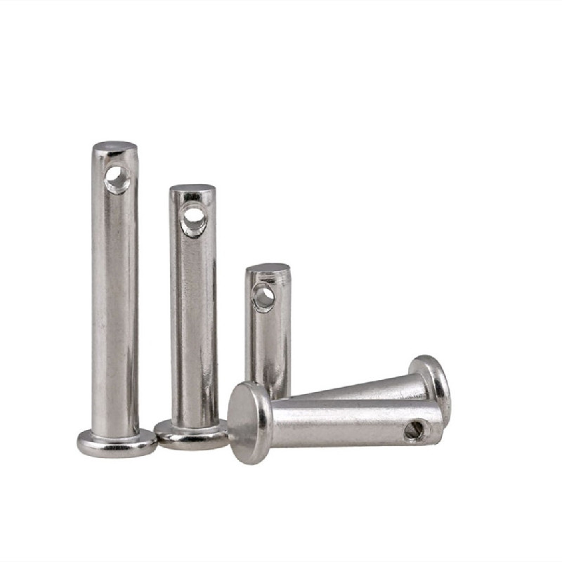 10Pcs M5 M6 M8 Clevis pins with head 304 stainless steel shaft flat