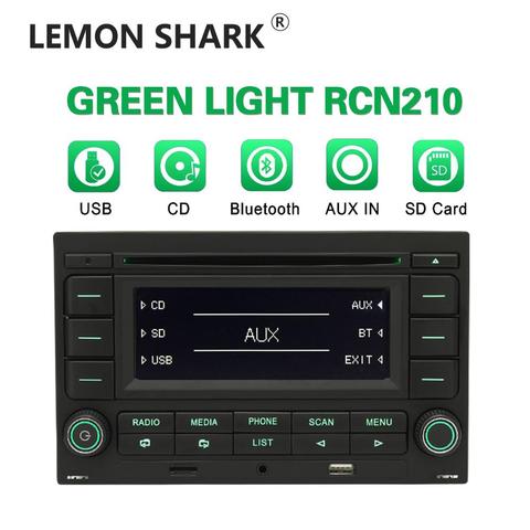 Green Light Bluetooth RCN210 CD Player Car Radio USB MP3 AUX 31G 035 185 For VW Polo 9N Golf Jetta MK4 Passat B5 for Skoda ► Photo 1/5