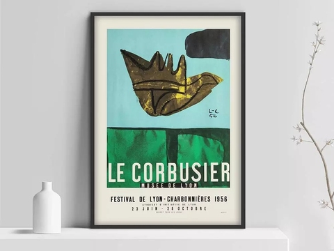 Le Corbusier (Le Corbusier) art exhibition poster National Museum dArt Moderne prints 1954 French abstract art canvas painter ► Photo 1/1