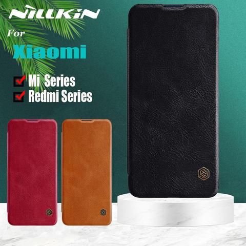 Nillkin for Xiaomi POCO X3 NFC Mi Note 10 Lite 9 9T A3 Case Soft Genuine Leather Flip Case on Redmi Note 9s 9 8 8T Pro K30 K20 ► Photo 1/6