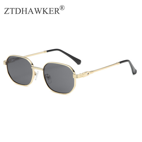 New Retro Small Box Sunglasses Gradient Color Metal Men and Women Eyeglasses Classic All-match Glasses ► Photo 1/6