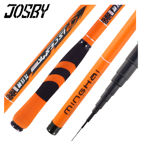 JOSBY 2022 New Carbon Fiber Stream Fishing Rod Telescopic Carp Hand Pole Feeder Ultra Light 2.7/3.6/4.5/5.4/6.3/7.2m Tackles ► Photo 1/6