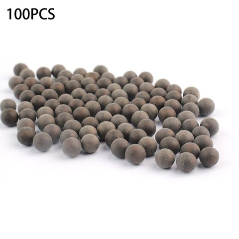 100pcs 8mm practice Ammo Hard Mud Ball Safety Non-toxic Slingshot Ammo Solid Clay Balls for Outdoor Hunting Shooting NEW ► Photo 1/6