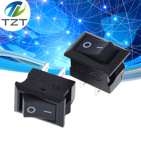 TZT 10pcs/lot 10*15mm SPST 2PIN ON/OFF G130 Boat Rocker Switch 3A/250V Car Dash Dashboard Truck RV ATV Home ► Photo 1/6