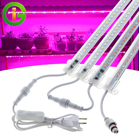 AC220V LED Grow Light Full Spectrum 72leds LED Plant Light Bar Waterproof Connector Phyto Lamps For Indoor Plant Flower Seedling ► Photo 1/6