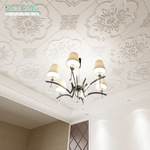 New 3D Wall Stickers Self-adhesive Roof Ceiling Wallpaper Decor Stickers for Living Room Bedroom TV Background Foam Wallpaper ► Photo 1/6