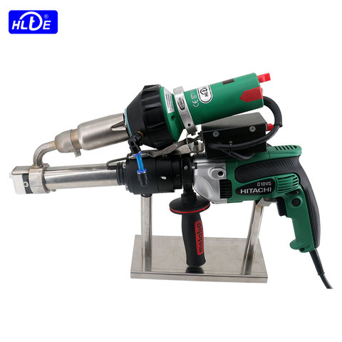 HLTE-R100 Handheld plastic extruder,Hot Air Plastic extruding Welder,Extrusion welding gun,for PP/PE pipe,water tank,geomembrane ► Photo 1/5
