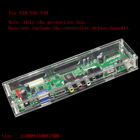 Controller driver board transparent plastic protective case box For LED/LCD display V29 V56 V59 controller driver board ► Photo 1/6