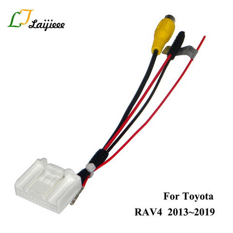 24 Pin Rear Camera RCA Adapter Cable For Toyota RAV4 RAV 4 2013~2022 OEM Monitor Nondestructive Install Reverse parking Camera ► Photo 1/3