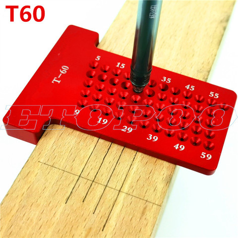 T60 T-Type Woodworking Scriber Aluminum Alloy Caliper Ruler Mark Line Wood Gauge Precise Scale and Clear Wear-Resistant ► Photo 1/6