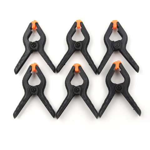 6pcs/set Micro Toggle Clamps Spring Clips Plastic Nylon DIY Woodworking Spring Clamps for Photo Studio Background Clamp 6.5cm ► Photo 1/6